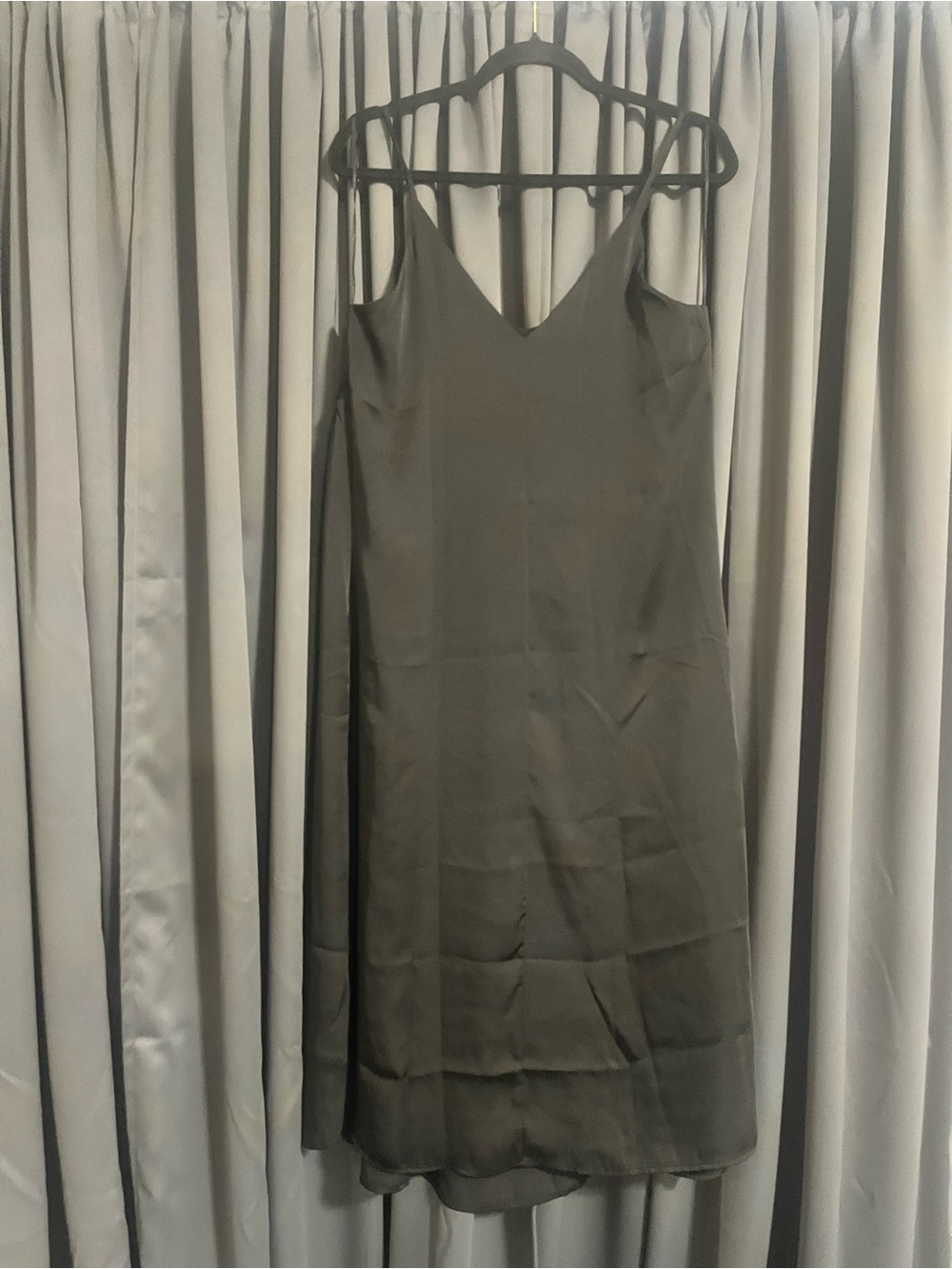 Chelsea28 Black V-Neck Slip Midi Dress